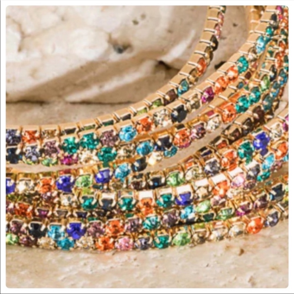 NWT- STRETCH LINK CHAIN BRACELET SET - Picture 2 of 4